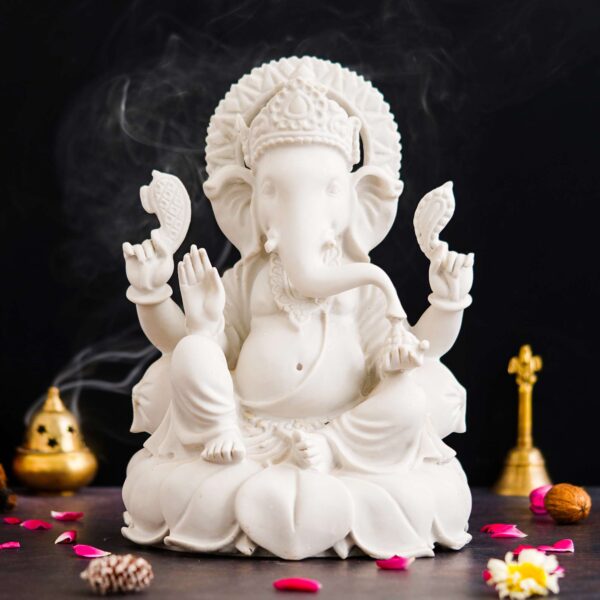 Marble Ganesh ji Statue Idol Murti for Home Decor Office Desk? for HomeDecor Decoration Gifting -1 - Image 3