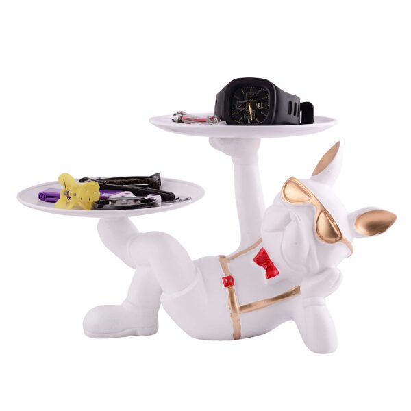 Cool Dog Showpiece with Plate for Home Dcor Item | Kitchen,Bedroom,Office,Dinning Table Decorative Item - Image 2