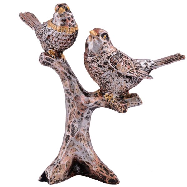 Resin Handcrafted Birds Couple On Tree Showpiece Bird Statue For Home Dcor Living Room Bedroom Table Top Antique Garden Decoration Items - Image 2