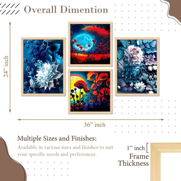 SET OF 4 DIGITAL WALL PAINTING - Image 3