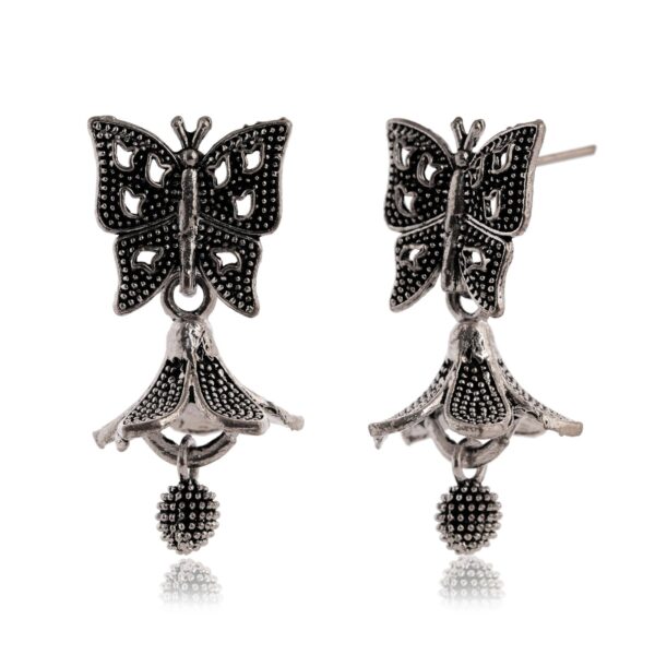 Women's Indian Bollywood Stylish AZ838-OXidised Jhumki Traditional Ethnic Earrings for Women - Unique Design - Image 4